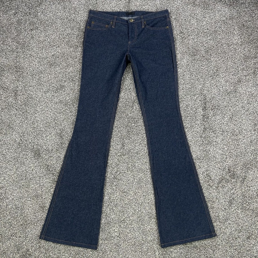 ATM‎ Anthony Thomas Melillo Brushed Flare Jeans Womens 2 Navy Blue Wide Leg